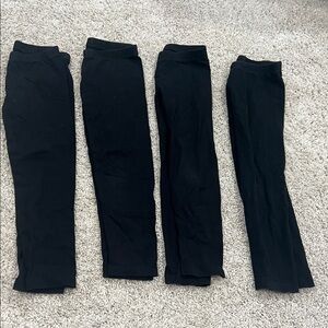 4pair black leggings
